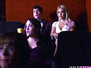 Horny Duo Like To Fuck With Cougar In Shades Of Cinema